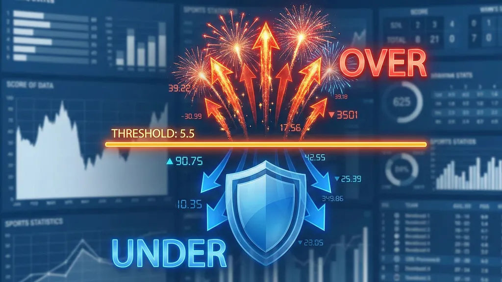언더/오버 (Under/Over) - 득점 합계의 예측