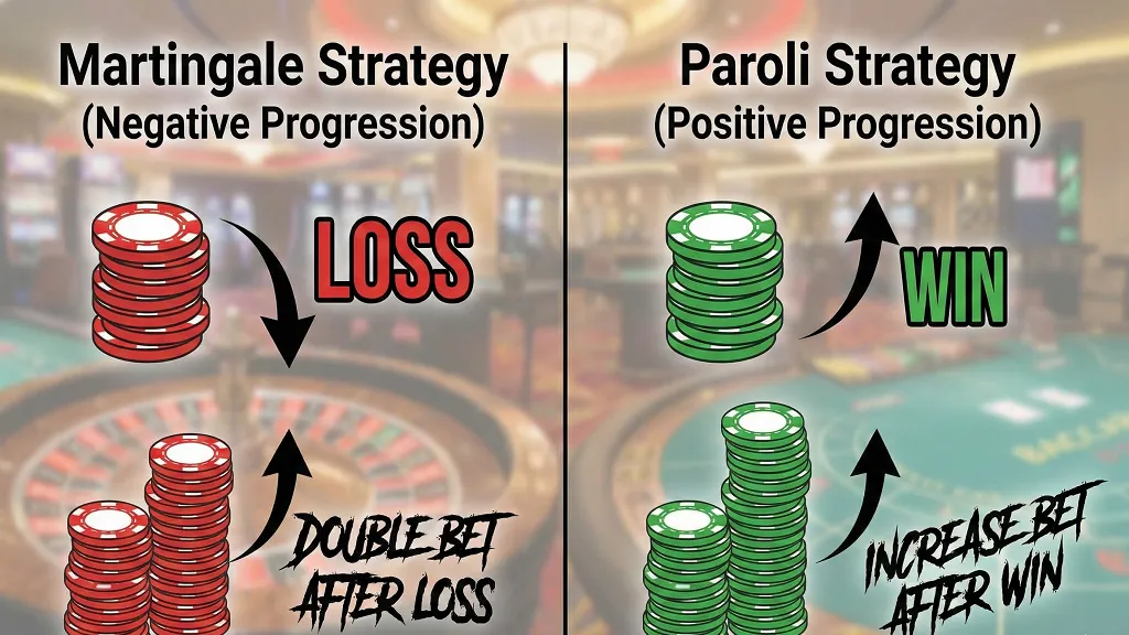 배팅 전략의 정석: 마틴게일(Martingale) vs 파로리(Paroli) 시스템 완벽 분석